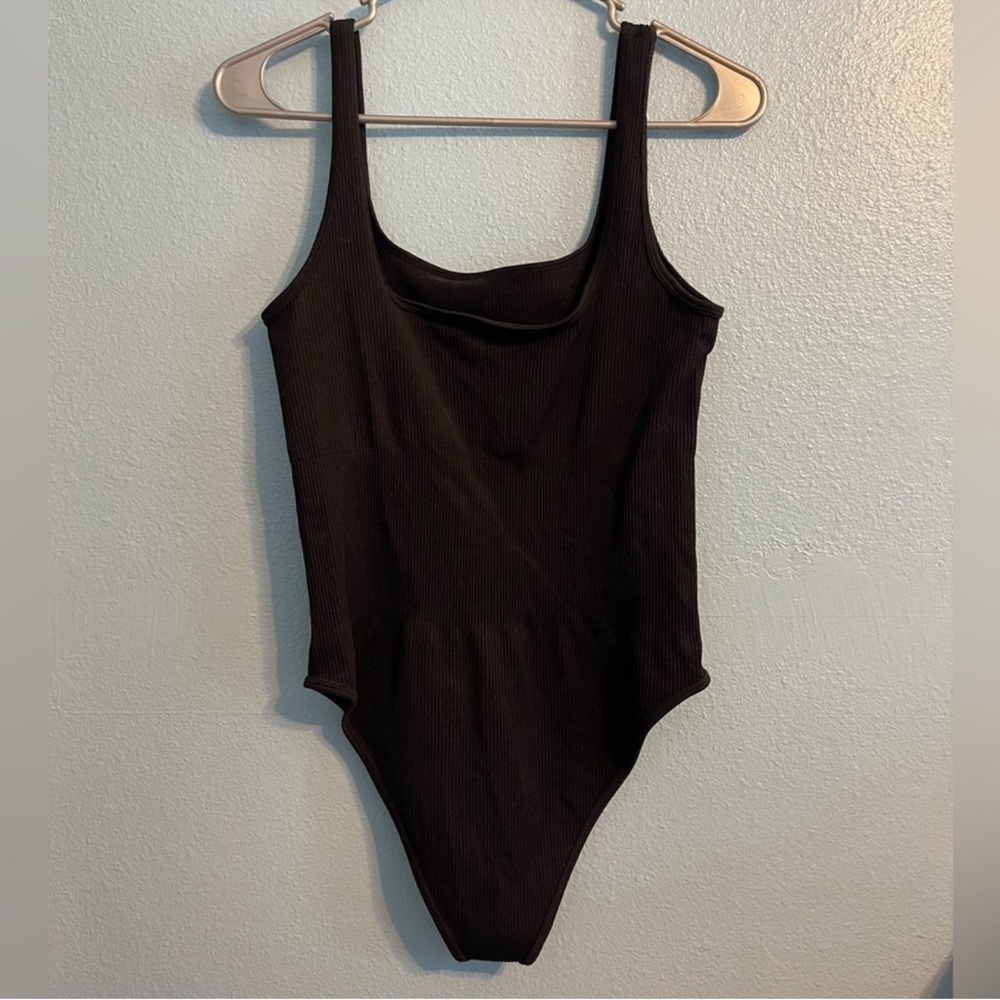 Black Ribbed Kids One-Piece bodysuit
